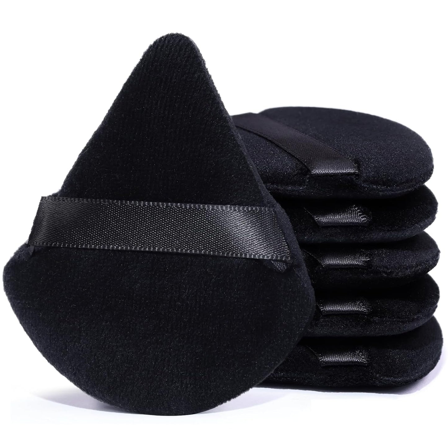 Triangle Makeup Sponge, Soft Triangle Makeup Sponge Beauty Gift Set, Reusable Velour Cosmetic Foundation Blender for Loose Powder and Contouring, Beauty Tool (6 Pcs)