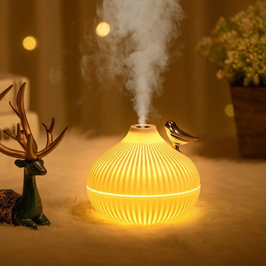 Humidifier for Room Home Cool Mist 600 Sq Ft Water with Night Light Bedroom Humidifiers Small Bohemia Crystal Ball Mood Light